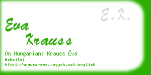 eva krauss business card